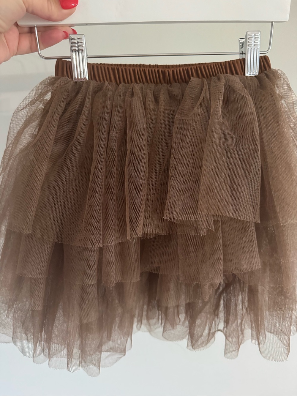 Brown  Childhood Girls 6 Layer Tulle Tutu Skirt Size 6 - Picture 5 of 8